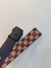 Kitlife Louis Vuitton Flower Damier Phriendship Reversible Belt Brown With Black Buckle 40mm - 3