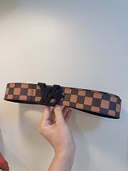 Kitlife Louis Vuitton Flower Damier Phriendship Reversible Belt Brown With Black Buckle 40mm - 2