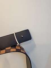 Kitlife Louis Vuitton Flower Damier Phriendship Reversible Belt Brown With Silver Buckle 40mm - 5