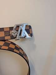Kitlife Louis Vuitton Flower Damier Phriendship Reversible Belt Brown With Silver Buckle 40mm - 6