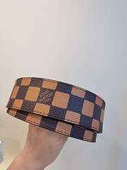 Kitlife Louis Vuitton Flower Damier Phriendship Reversible Belt Brown With Silver Buckle 40mm - 4