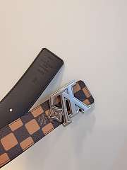 Kitlife Louis Vuitton Flower Damier Phriendship Reversible Belt Brown With Silver Buckle 40mm - 3