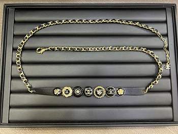 Kitlife Chanel Versatile Waist Chain With Classic Black Gold, Pure Copper Chain