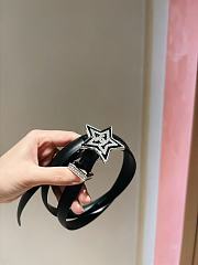 Kitlife Chanel Black Sheepskin Belt With Diamond Buckle 2cm - 6