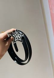 Kitlife Chanel Black Sheepskin Belt With Diamond Buckle 2cm - 5