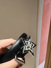 Kitlife Chanel Black Sheepskin Belt With Diamond Buckle 2cm - 2