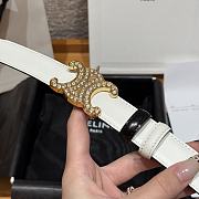 Kitlife Celine Arc de Triomphe Classic Reversible Belt Black & White 25mm - 3