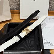 Kitlife Celine Arc de Triomphe Classic Reversible Belt Black & White 25mm - 4