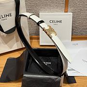 Kitlife Celine Arc de Triomphe Classic Reversible Belt Black & White 25mm - 6