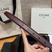 Kitlife Celine Arc de Triomphe Classic Reversible Belt Burgundy & White 25mm  - 6