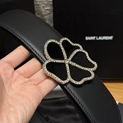 Kitlife Saint Laurent Women Belt Black With Charm 45mm - 3