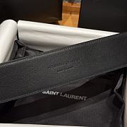 Kitlife Saint Laurent Black Leather Belt With Cabochon 45mm - 4