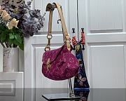 Kitlife Louis Vuitton Mini Pleaty Shoulder Bag Pink Monogram Denim M95050 26x15x9cm - 5