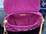 Kitlife Louis Vuitton Mini Pleaty Shoulder Bag Pink Monogram Denim M95050 26x15x9cm - 2