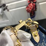 Kitlife Louis Vuitton Mini Pleaty Shoulder Bag Blue Monogram Denim M95050 26x15x9cm - 6