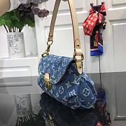 Kitlife Louis Vuitton Mini Pleaty Shoulder Bag Blue Monogram Denim M95050 26x15x9cm - 5