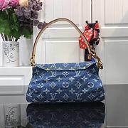 Kitlife Louis Vuitton Mini Pleaty Shoulder Bag Blue Monogram Denim M95050 26x15x9cm - 3