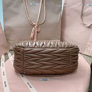Kitlife Miu Miu Wander Matelassé Brown Nappa Leather Hobo Bag 29x24x10cm - 2