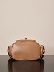Kitlife Miu Miu Brown Leather Backpack 25x29.5x12.5cm - 6