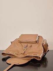 Kitlife Miu Miu Brown Leather Backpack 25x29.5x12.5cm - 5