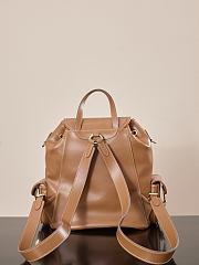 Kitlife Miu Miu Brown Leather Backpack 25x29.5x12.5cm - 2