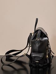 Kitlife Miu Miu Black Leather Backpack 25x29.5x12.5cm - 5