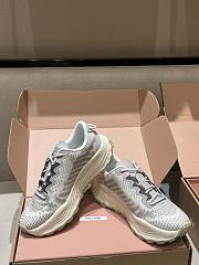 Kitlife Miu Miu Cloudy Grey Technical Fabric Sneakers - 5