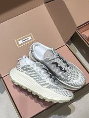 Kitlife Miu Miu Cloudy Grey Technical Fabric Sneakers - 4