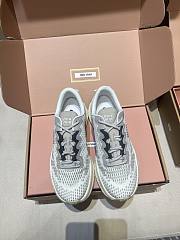 Kitlife Miu Miu Cloudy Grey Technical Fabric Sneakers - 2