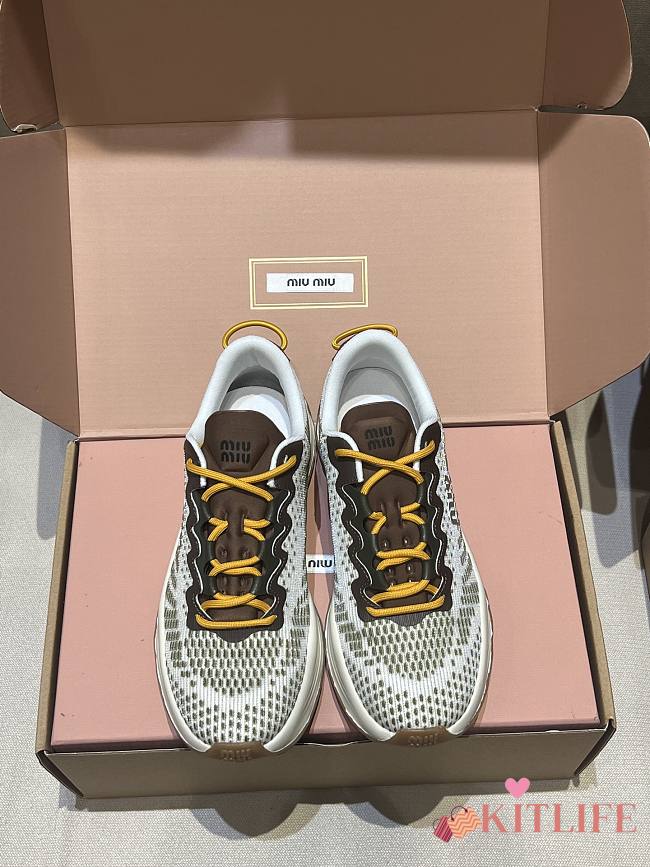 Kitlife Miu Miu Technical Fabric Sneakers Ivy Green - 1