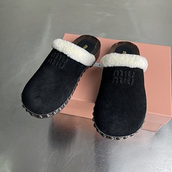 Kitlife Miu Miu Black Suede Clogs 