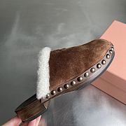 Kitlife Miu Miu Dark Brown Suede Clogs - 3