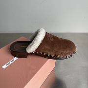 Kitlife Miu Miu Dark Brown Suede Clogs - 5