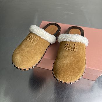 Kitlife Miu Miu Brown Suede Clogs