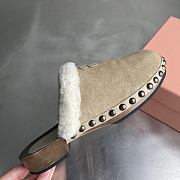 Kitlife Miu Miu Beige Suede Clogs - 3