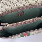 Kitlife Gucci Ophidia Medium Top Handle Bag Brown & Beige 836842 24x11.5x17.5cm - 6