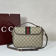 Kitlife Gucci Ophidia Medium Top Handle Bag Brown & Beige 836842 24x11.5x17.5cm - 3