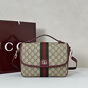 Kitlife Gucci Ophidia Medium Top Handle Bag Red & Beige 836842 24x11.5x17.5cm - 1
