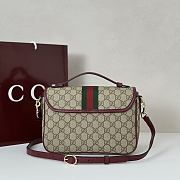 Kitlife Gucci Ophidia Medium Top Handle Bag Red & Beige 836842 24x11.5x17.5cm - 6