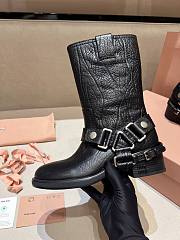 Kitlife Miu Miu Harness Black Leather Mid Boots  - 6