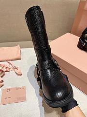 Kitlife Miu Miu Harness Black Leather Mid Boots  - 3