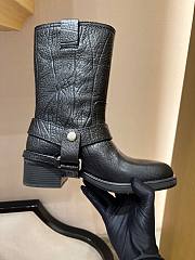 Kitlife Miu Miu Harness Black Leather Mid Boots  - 2