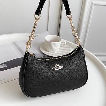 Kitlife Coach Teri Shoulder Bag Black 24.5x15.5x7.5cm