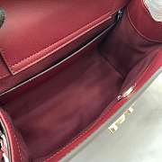 Kitlife Gucci Padlock Medium Top Handle Bag Burgundy Embossed GG Leather 838992 25.5x17.5x10cm  - 3