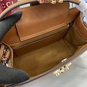 Kitlife Gucci Padlock Medium Top Handle Bag Brown Embossed GG Leather 838992 25.5x17.5x10cm - 3
