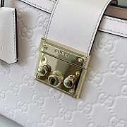 Kitlife Gucci Padlock Medium Top Handle Bag Pink Embossed GG Leather 838992 25.5x17.5x10cm - 6