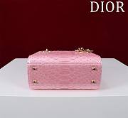 Kitlife Dior Lady Diana Three-grid Snakeskin Pearlescent Pink M0505 17x15x7cm - 6