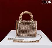 Kitlife Dior Lady Diana Three-Panel Embroidery with Rhinestones M0505511 17x15x7cm - 1