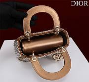 Kitlife Dior Lady Diana Three-Panel Embroidery with Rhinestones M0505511 17x15x7cm - 6