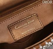 Kitlife Dior Lady Diana Three-Panel Embroidery with Rhinestones M0505511 17x15x7cm - 3